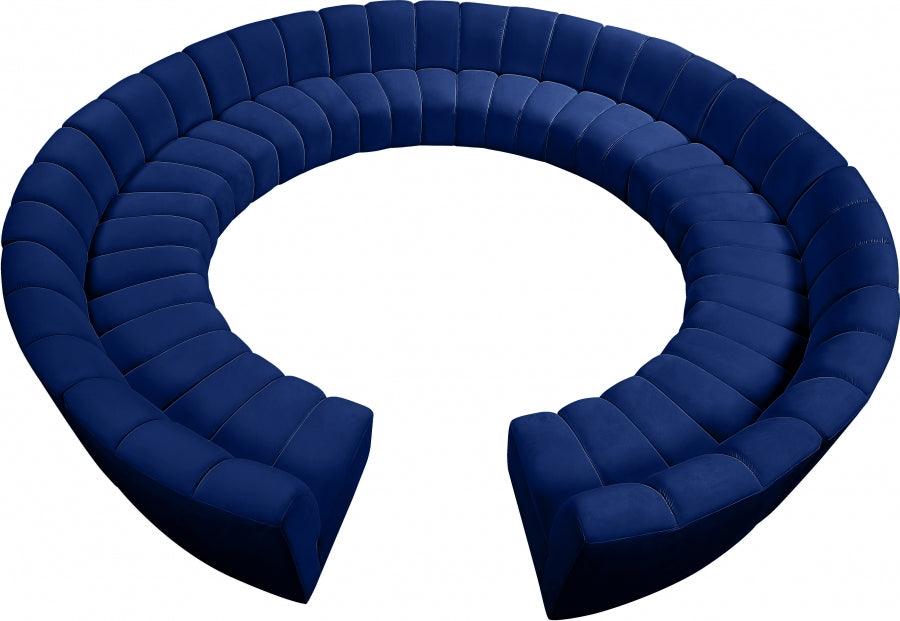 Infinity 12 Piece Modular Sectional In Navy - ATL FURNITURE