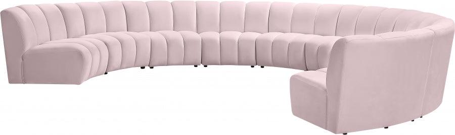 Infinity Modular 9 Piece Sectional In Pink - ATL FURNITURE