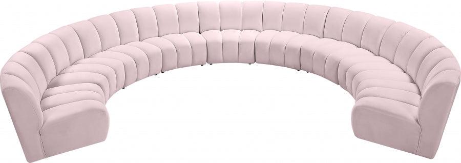 Infinity Modular 9 Piece Sectional In Pink - ATL FURNITURE
