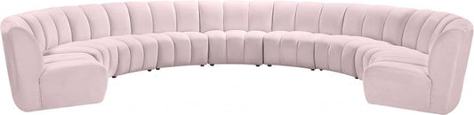 Infinity Modular 9 Piece Sectional In Pink - ATL FURNITURE