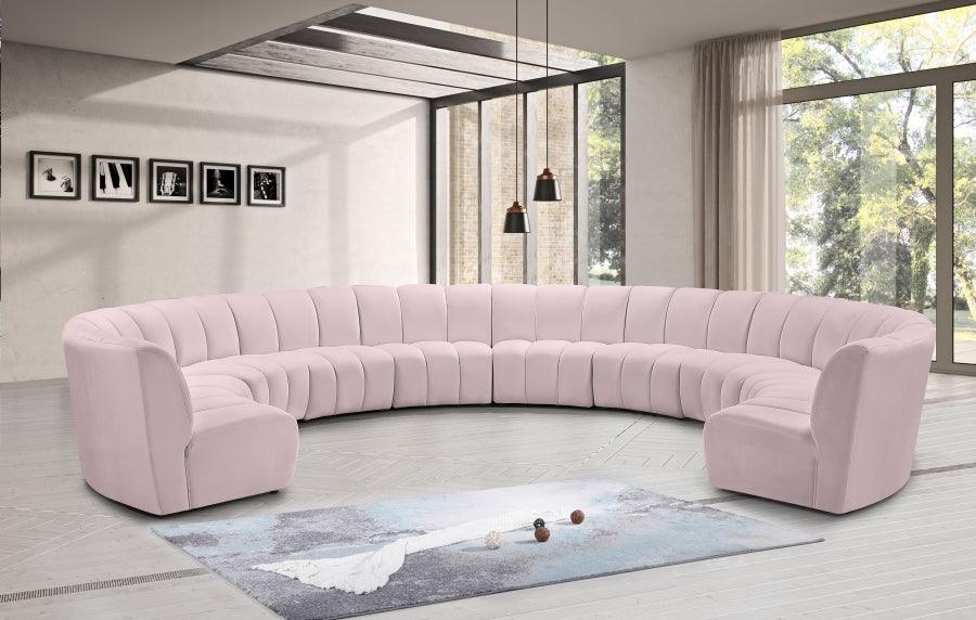 Infinity 10 Piece Modular Sectional In Pink - ATL FURNITURE