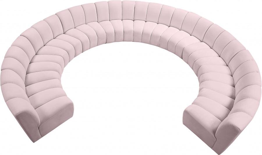 Infinity 10 Piece Modular Sectional In Pink - ATL FURNITURE