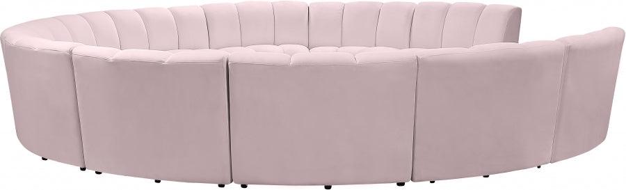 Infinity 11 Piece Modular Sectional In Pink - ATL FURNITURE