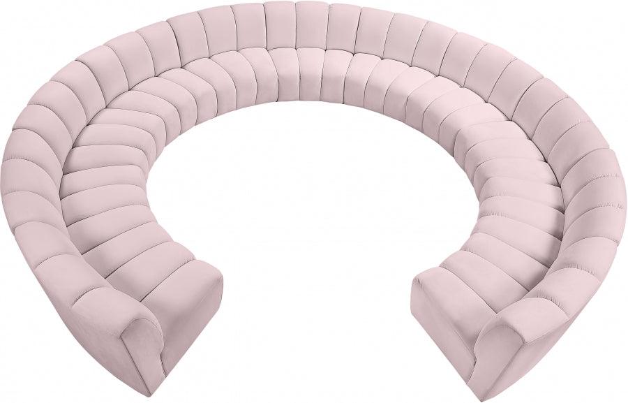 Infinity 11 Piece Modular Sectional In Pink - ATL FURNITURE