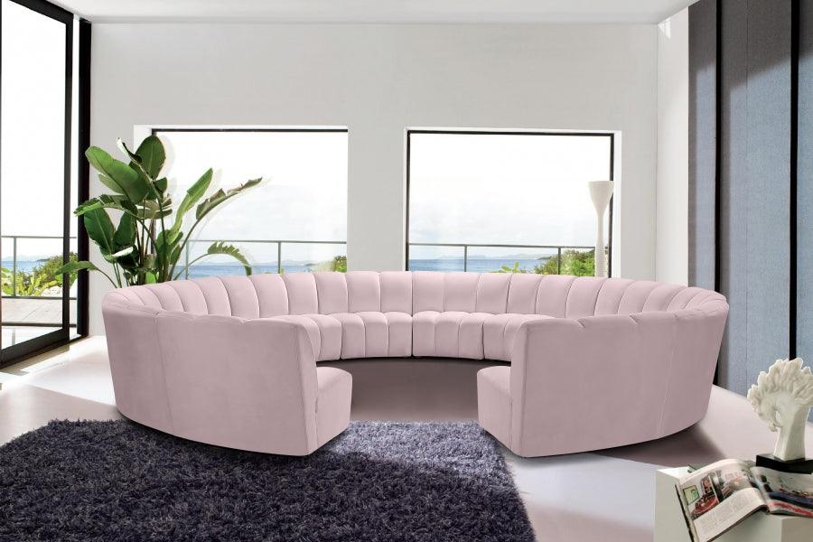 Infinity 12 Piece Modular Sectional In Pink - ATL FURNITURE