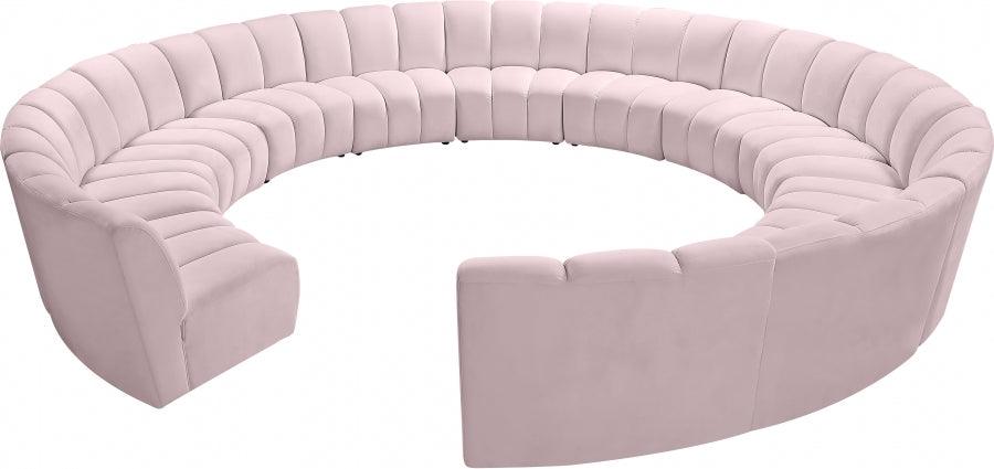 Infinity 12 Piece Modular Sectional In Pink - ATL FURNITURE