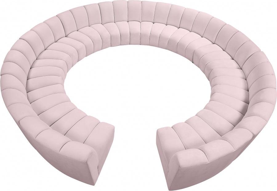 Infinity 12 Piece Modular Sectional In Pink - ATL FURNITURE