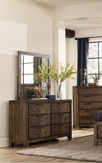 Homelegance - Parnell Dresser With Mirror In Distressed Espresso - 1648-6 - ATL FURNITURE