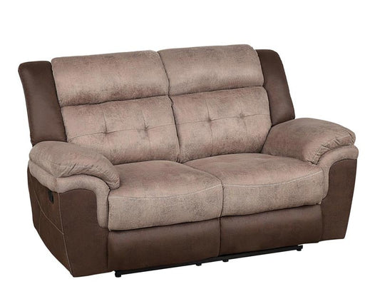 Homelegance - Chai Double Reclining Loveseat In Two-Tone Brown - 9980-2 - ATL FURNITURE