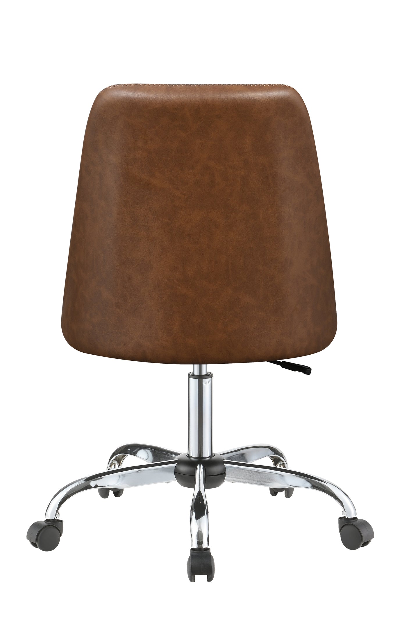 Althea Upholstered Tufted Back Office Chair Brown and Chrome