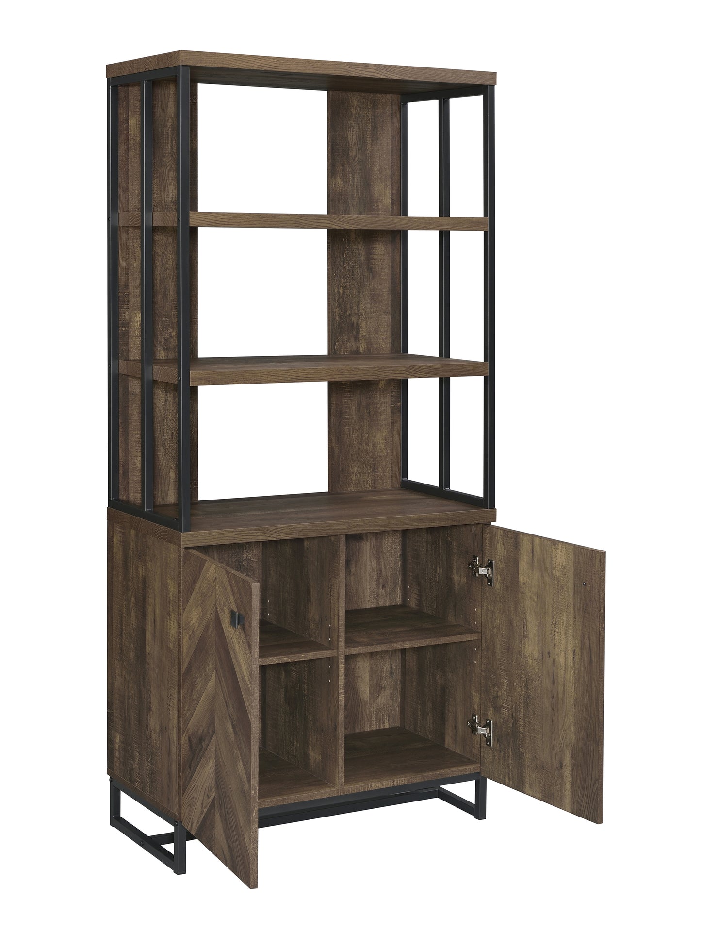 Millbrook 71-inch 2-door Storage Bookshelf Rustic Oak