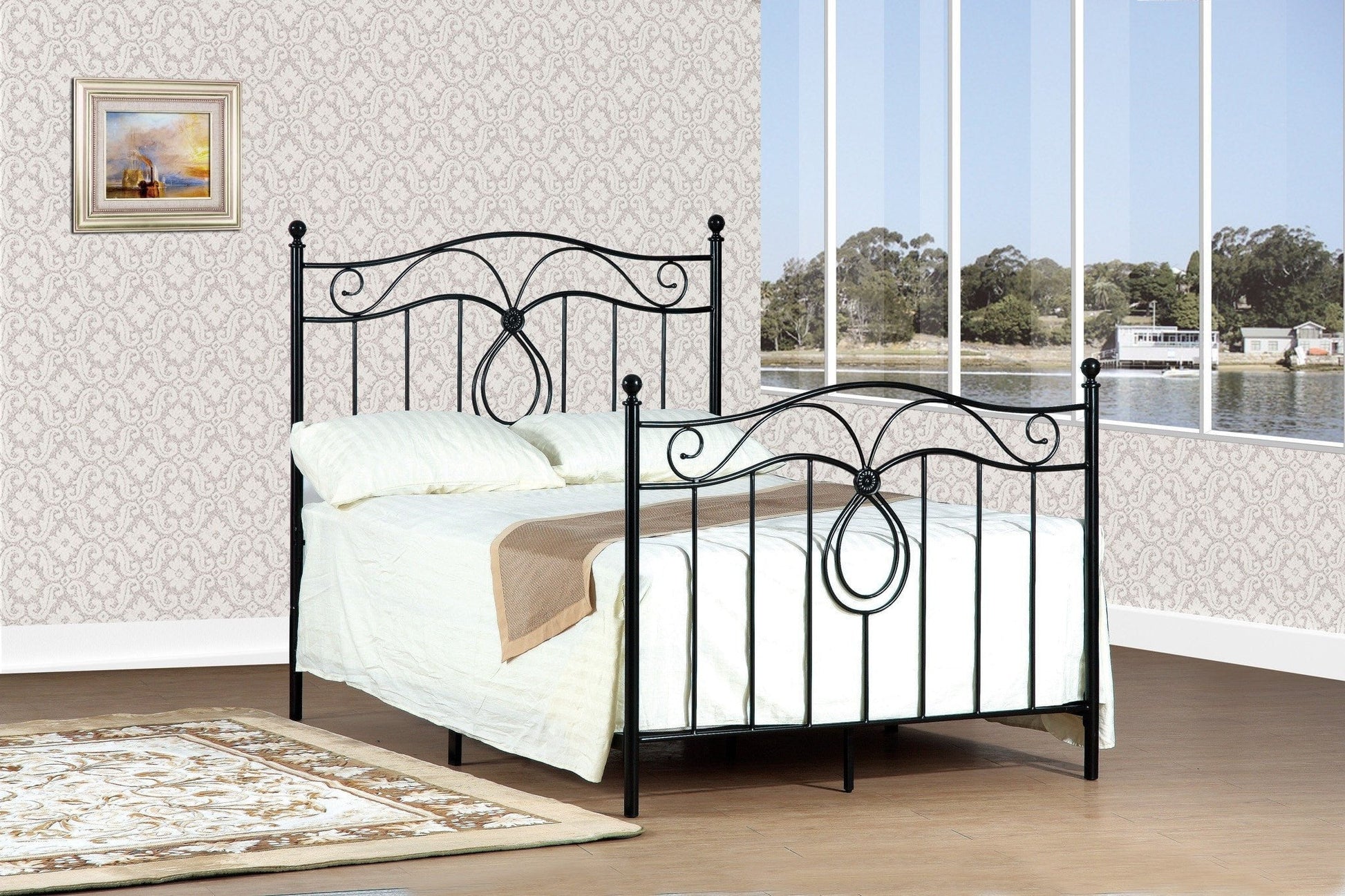 Metal Bed; Dark Bronze - ATL FURNITURE