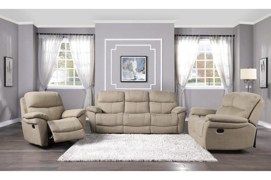 Homelegance - Longvale 3 Piece Double Reclining Living Room Set In Tan - 9580Tn-3-2-1 - ATL FURNITURE