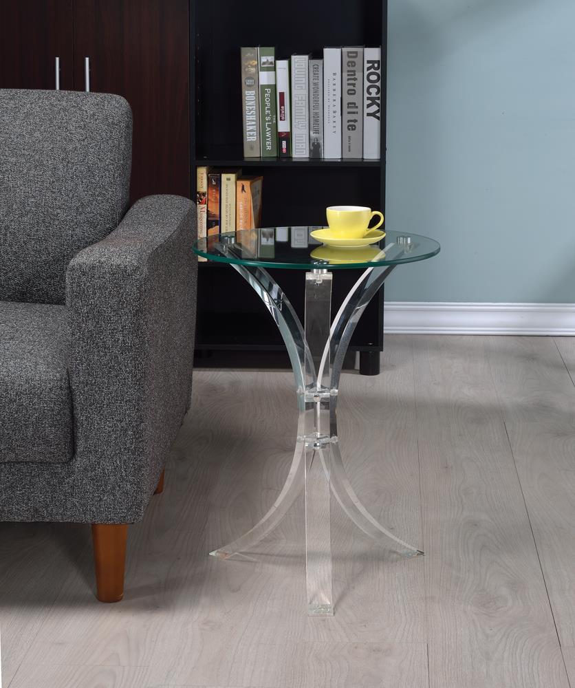 G900490 Contemporary Clear Accent Table - ATL FURNITURE