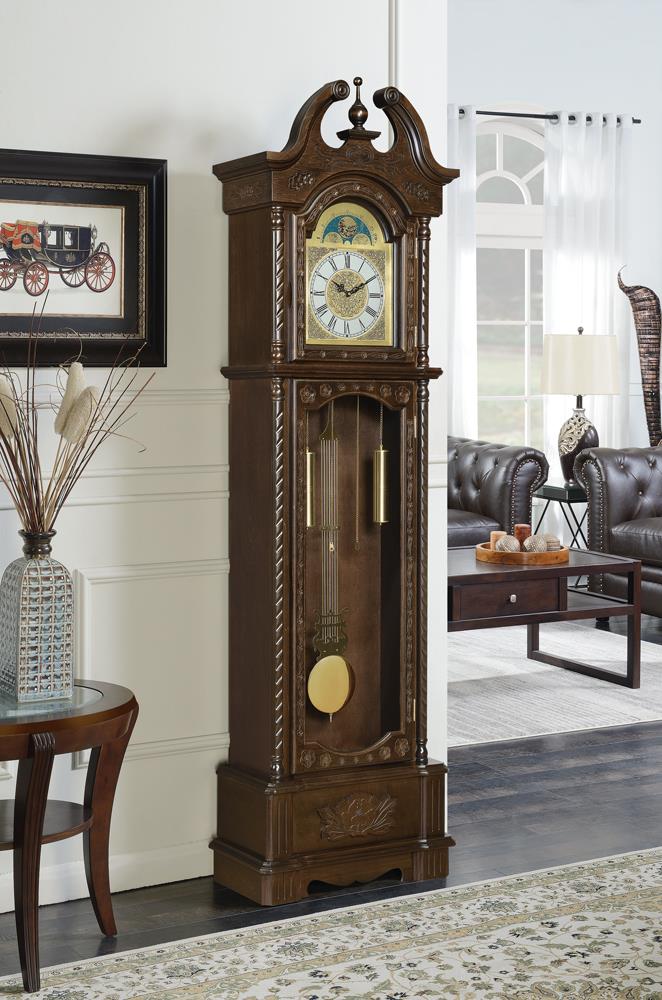 Traditional Brown Grandfather Clock - ATL FURNITURE