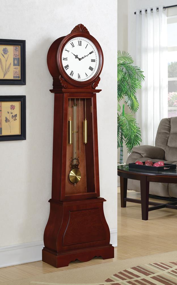 Transitional Brown Grandfather Clock - ATL FURNITURE