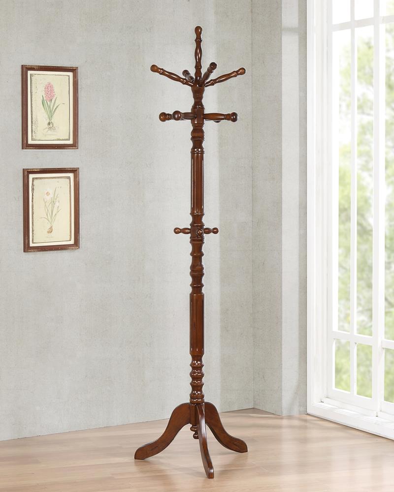 Traditional Cappuccino Coat Rack - ATL FURNITURE