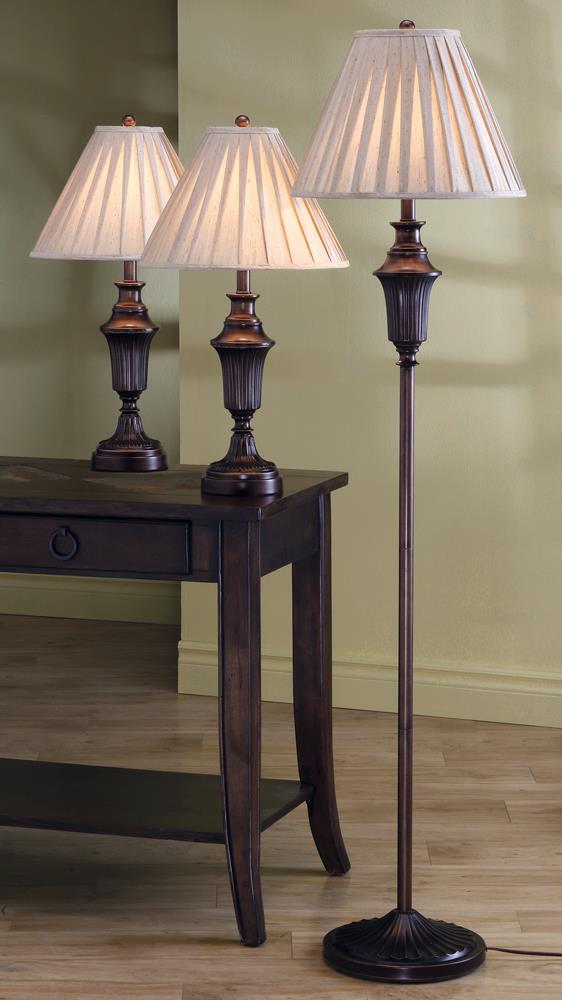 Traditional Dark Brown Lamp - ATL FURNITURE