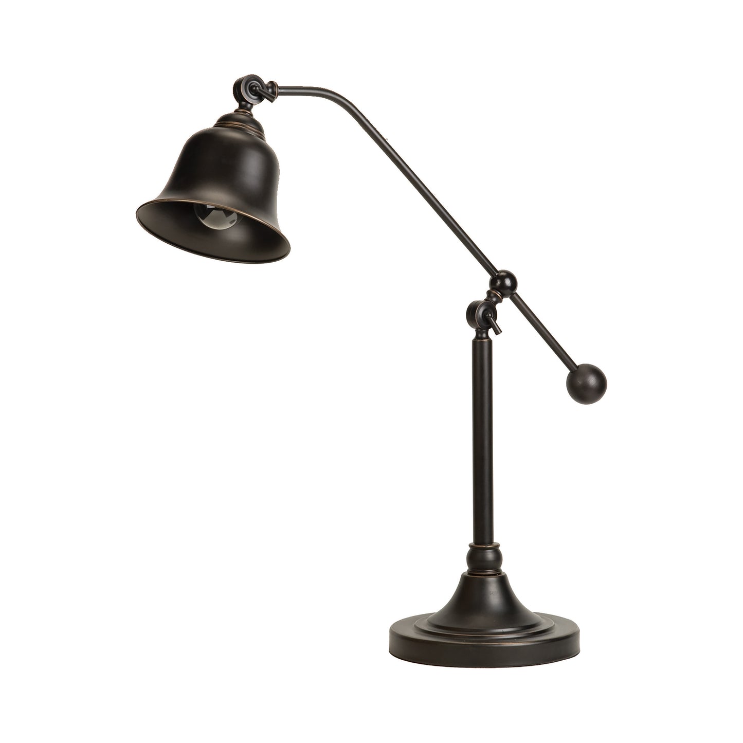 Eduardo 25-inch Bell Down Bridge Table Lamp Dark Bronze