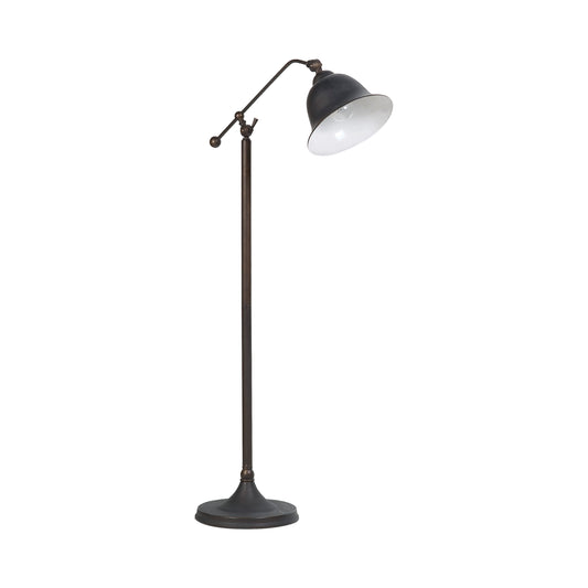 Eduardo 54-inch Bell Down Bridge Floor Lamp Dark Bronze