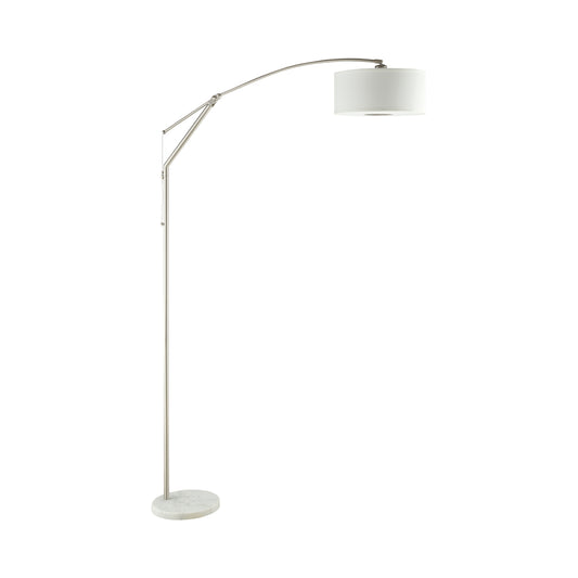 Moniz 81-inch Drum Shade Arc Adjustable Floor Lamp Chrome