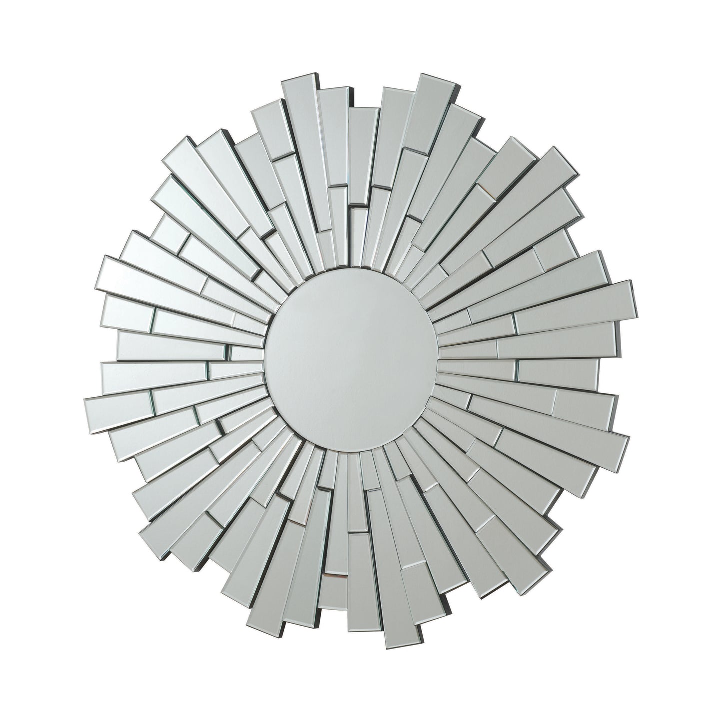 Danika 40 x 40 Inch Round Sunburst Wall Mirror Silver