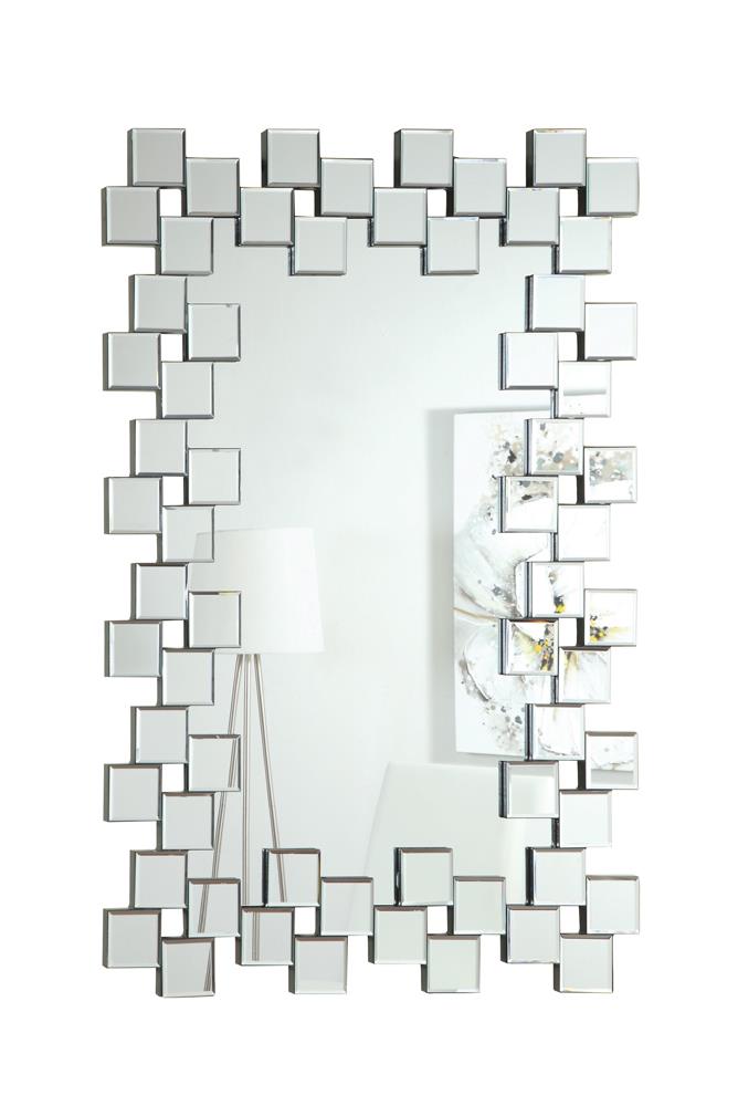 G901838 Contemporary Frameless Clear Mirror - ATL FURNITURE