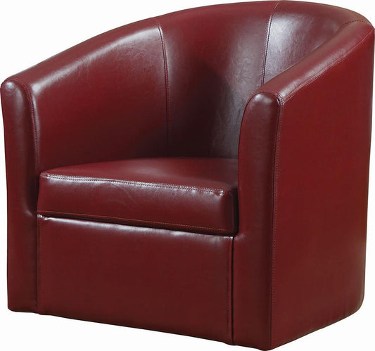 G902099 Contemporary Faux Leather Red Accent Chair - ATL FURNITURE