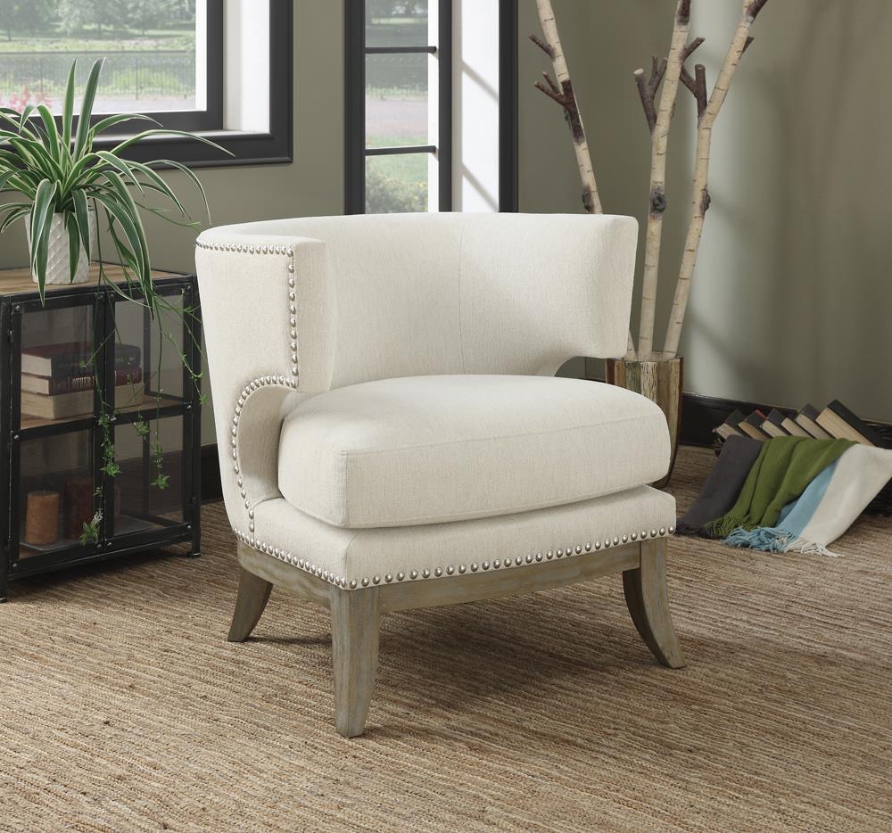 G902559  Contemporary White Accent Chair - ATL FURNITURE