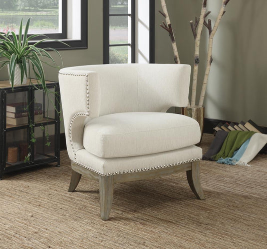 G902559  Contemporary White Accent Chair - ATL FURNITURE