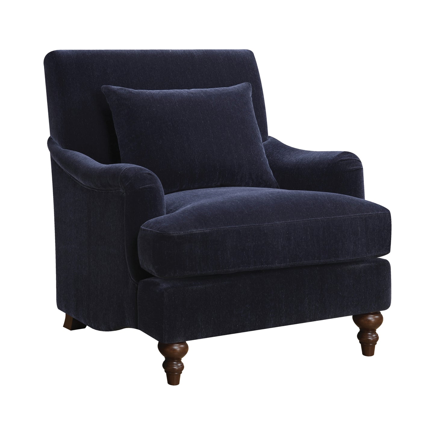 Frodo Upholstered English Arm Accent Chair Midnight Blue