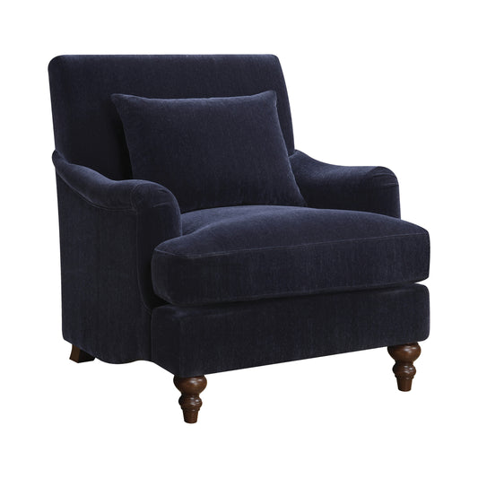 Frodo Upholstered English Arm Accent Chair Midnight Blue