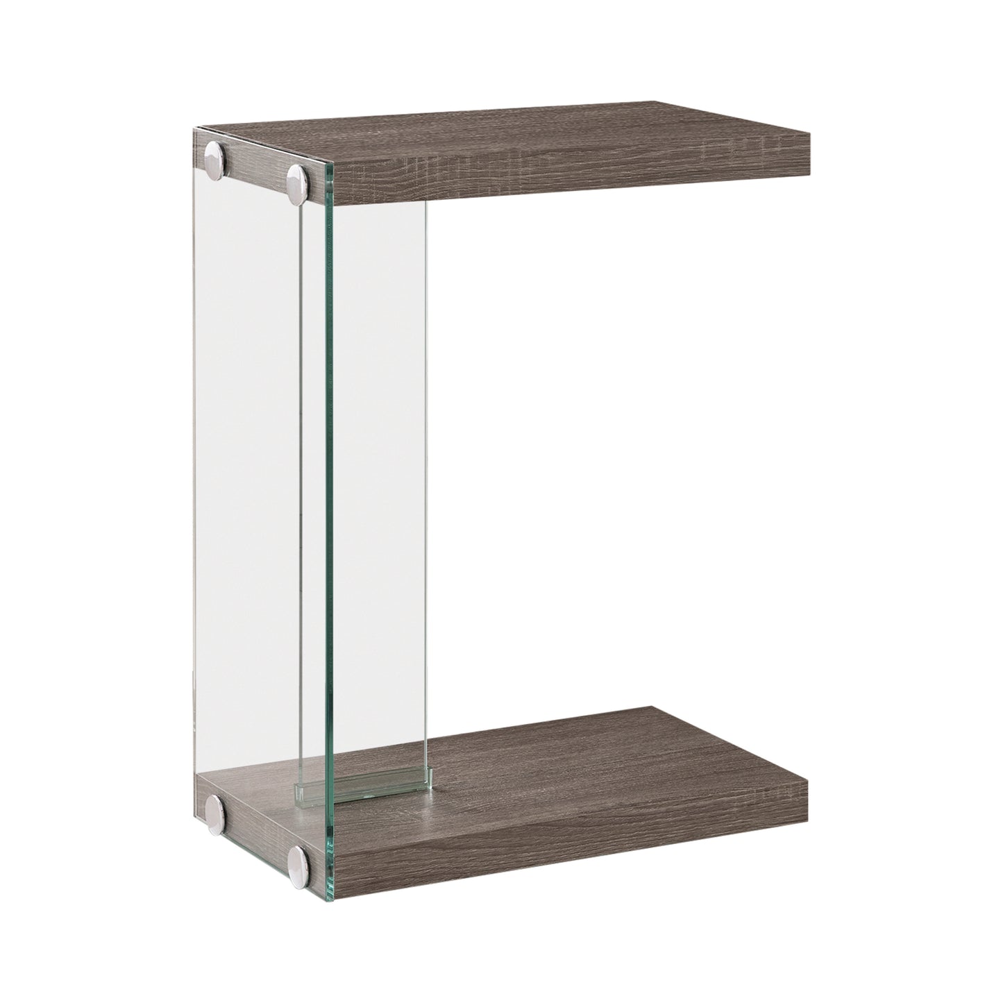 Colby Engineered Wood C-Shaped Side Table Weathered Grey