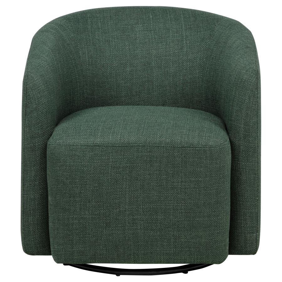 Mossbrook Fabric Upholstered Swivel Accent Chair Green