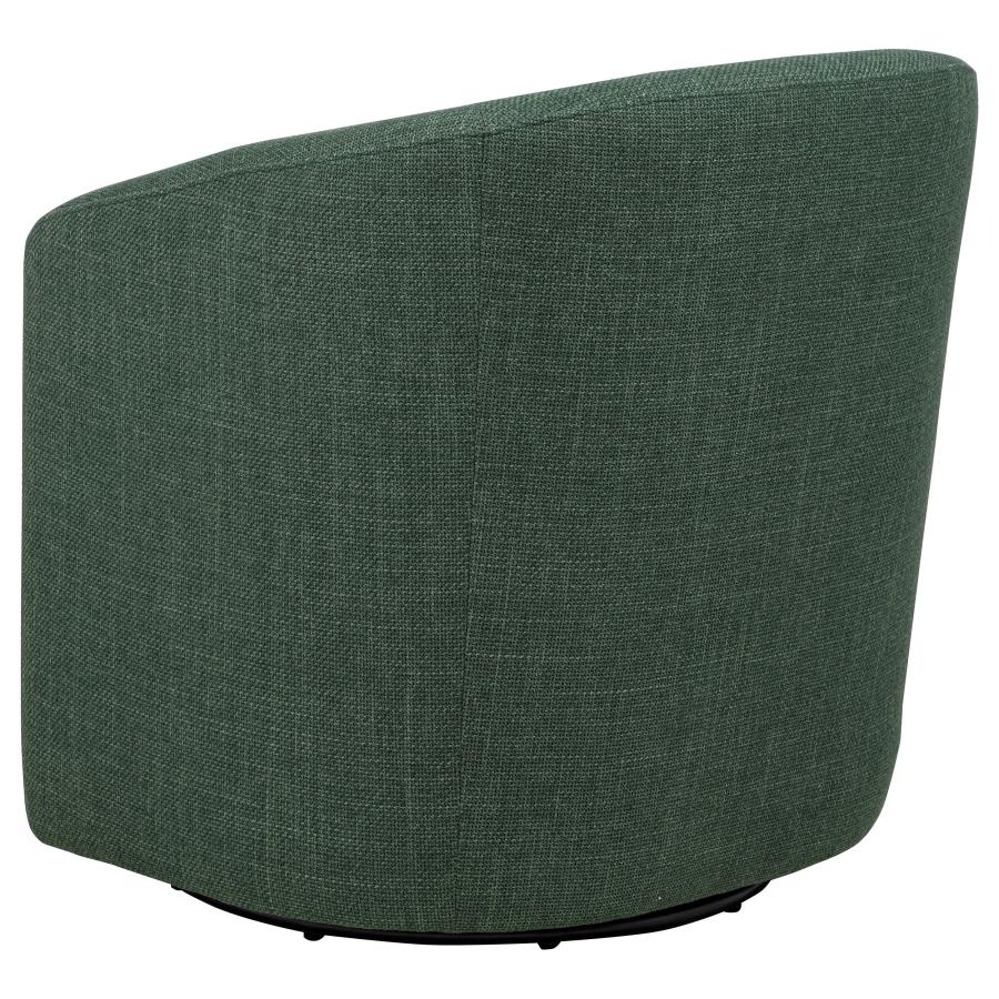 Mossbrook Fabric Upholstered Swivel Accent Chair Green