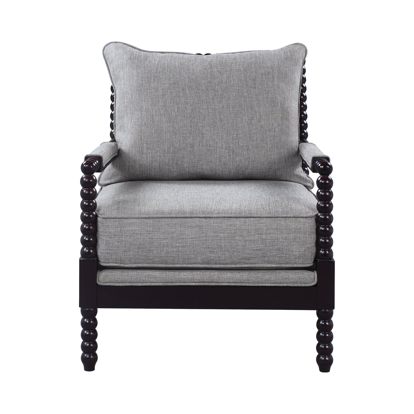 Blanchett Upholstered Bobbin Accent Chair Grey and Black