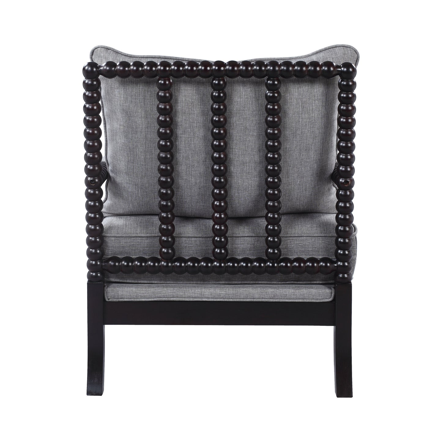 Blanchett Upholstered Bobbin Accent Chair Grey and Black
