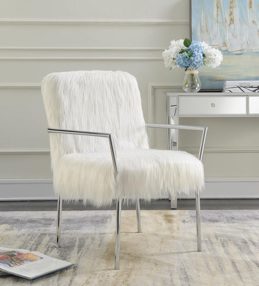 G904079 Contemporary White Accent Chair - ATL FURNITURE