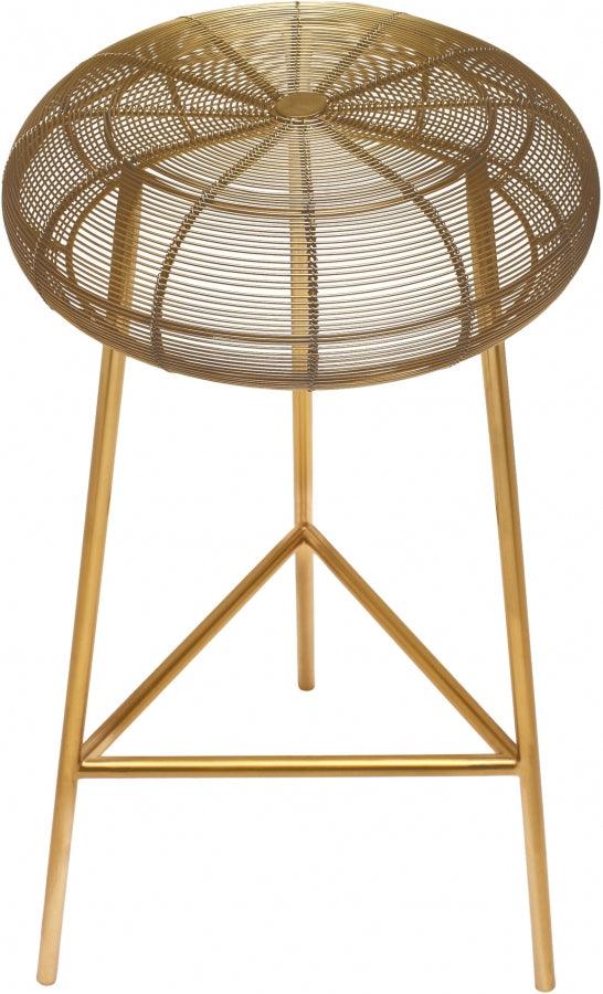Meridian Furniture - Tuscany Counter Stool Set Of 2 In Gold - 963Gold - ATL FURNITURE