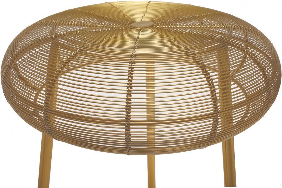 Meridian Furniture - Tuscany Counter Stool Set Of 2 In Gold - 963Gold - ATL FURNITURE