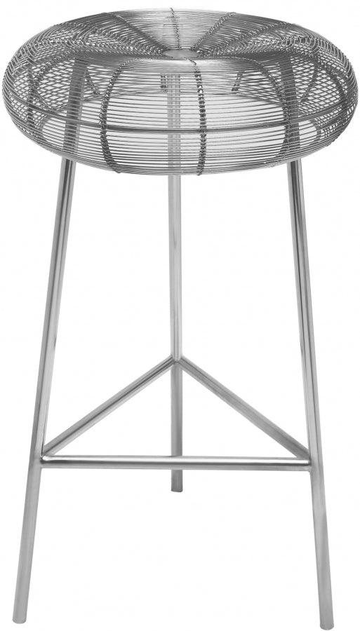 Meridian Furniture - Tuscany Counter Stool Set Of 2 In Silver - 963Silver - ATL FURNITURE