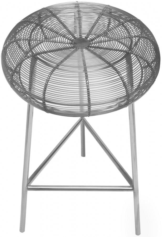 Meridian Furniture - Tuscany Counter Stool Set Of 2 In Silver - 963Silver - ATL FURNITURE