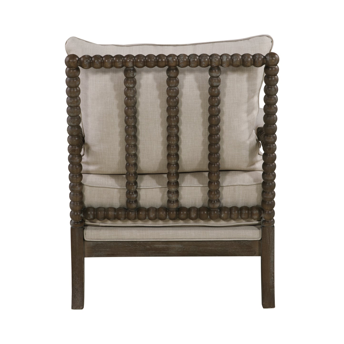 Blanchett Upholstered Bobbin Accent Chair Beige and Natural