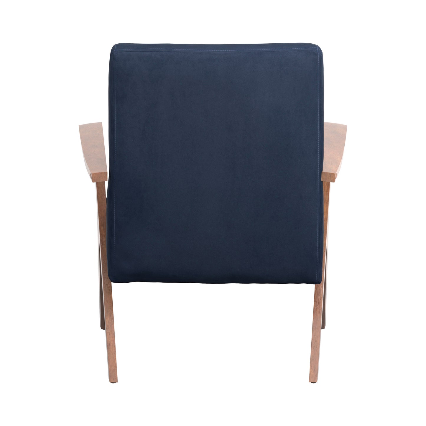 Cheryl Upholstered Wood Arm Accent Chair Dark Blue