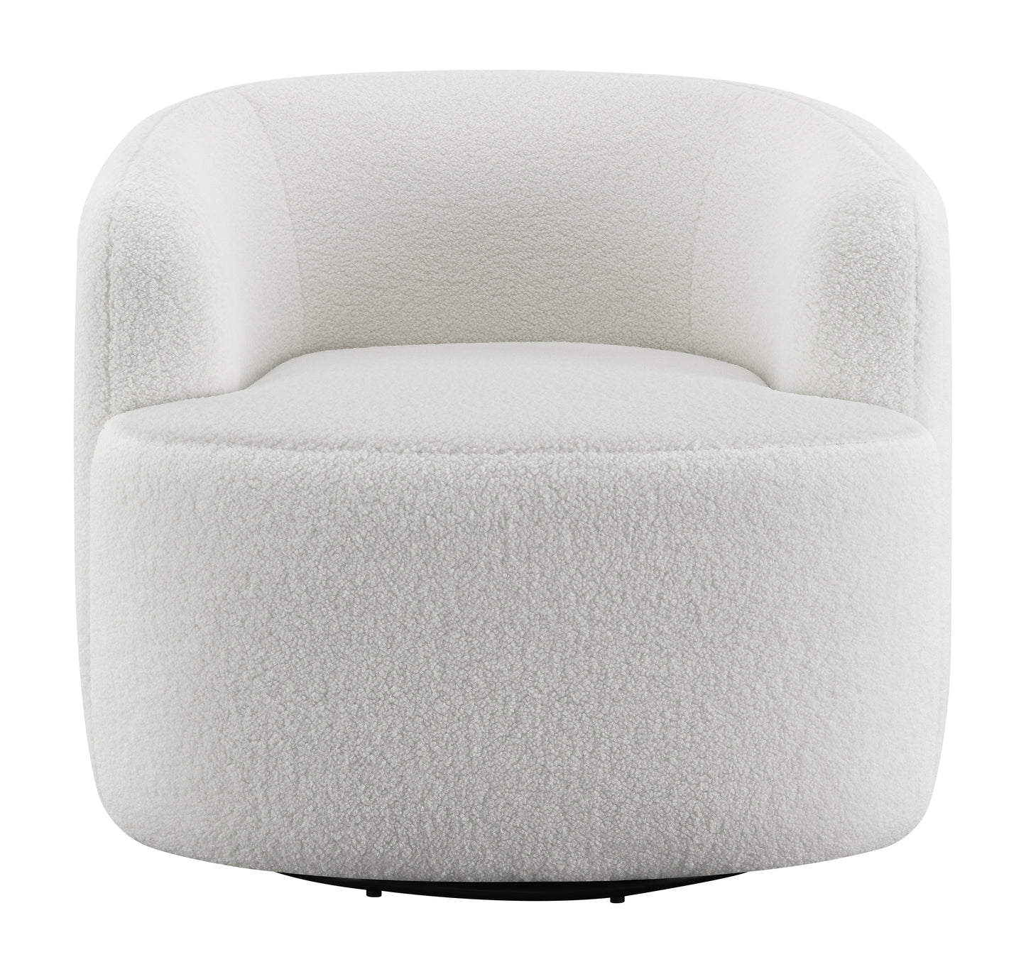 Hudson Faux Sheepskin Upholstered Swivel Chair Natural