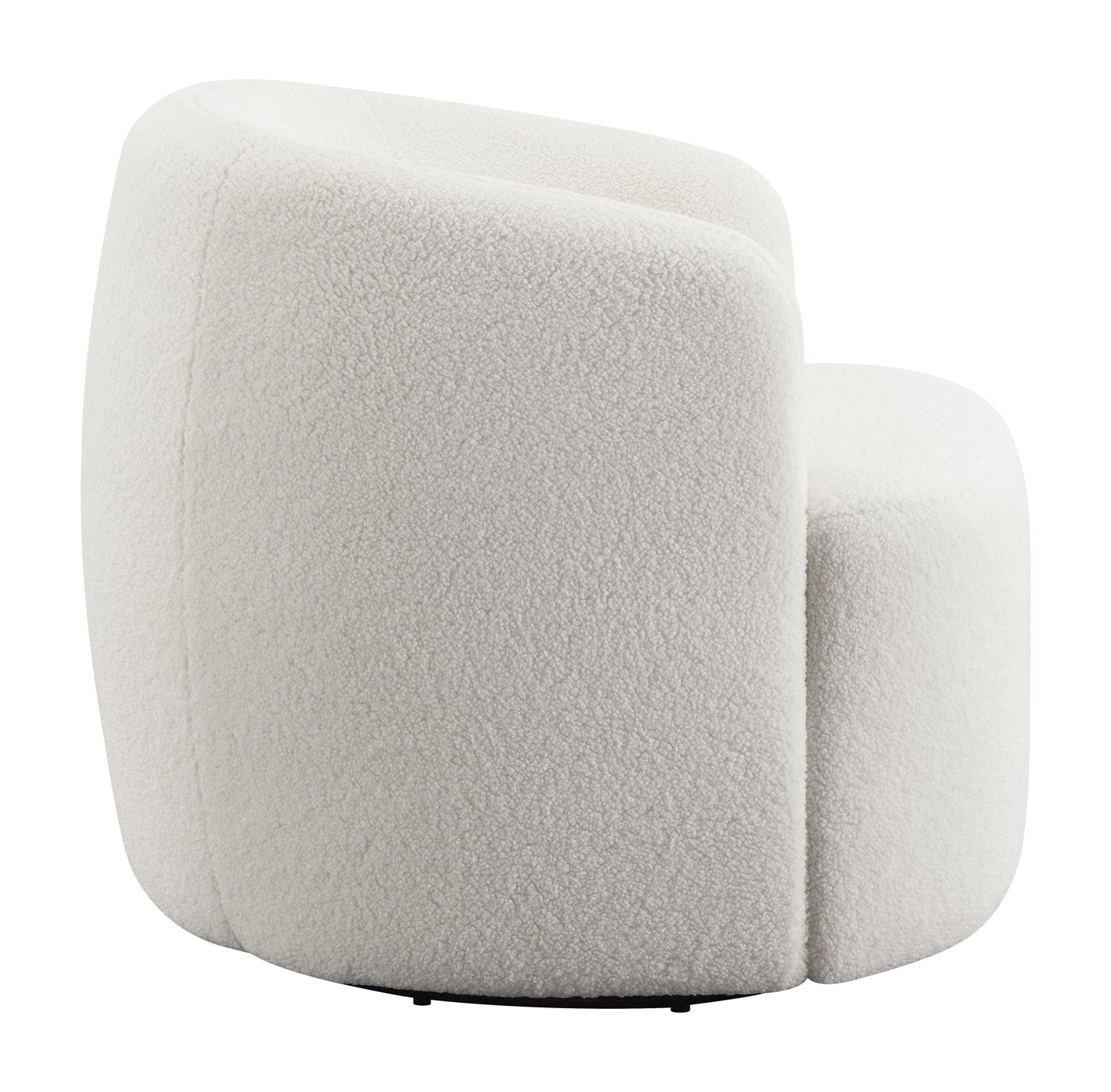 Hudson Faux Sheepskin Upholstered Swivel Chair Natural