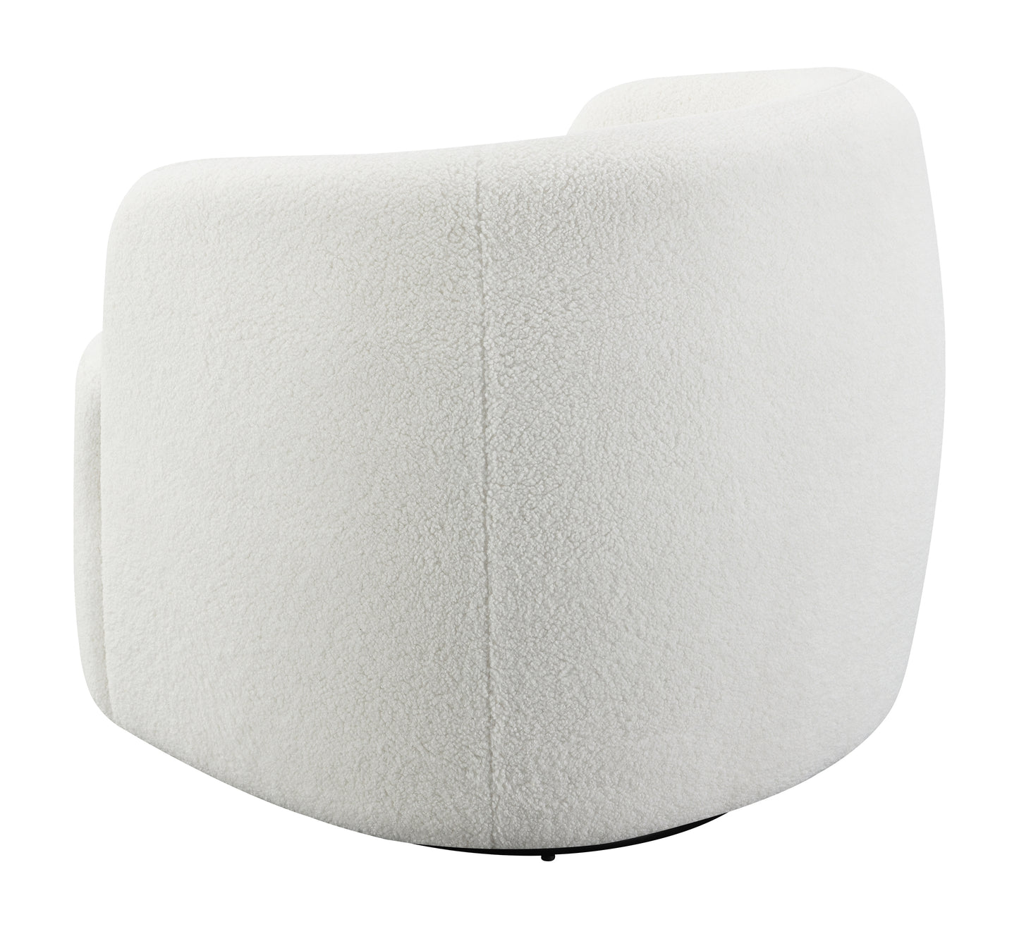 Hudson Faux Sheepskin Upholstered Swivel Chair Natural