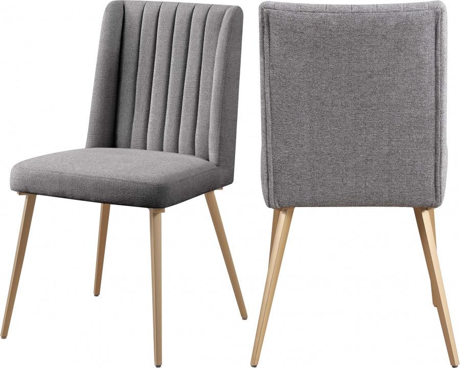 Meridian Furniture - Eleanor Linen Dining Chair Set Of 2 In Grey - 932Grey-C - ATL FURNITURE