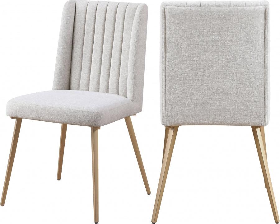 Meridian Furniture - Eleanor Linen Dining Chair Set Of 2 In Cream - 932Cream-C - ATL FURNITURE