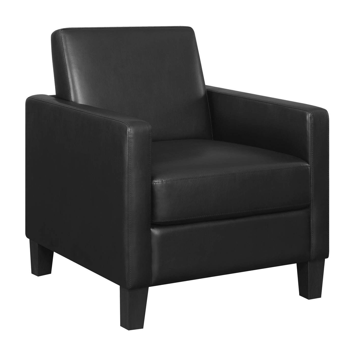 Julio Upholstered Track Arm Accent Chair Black